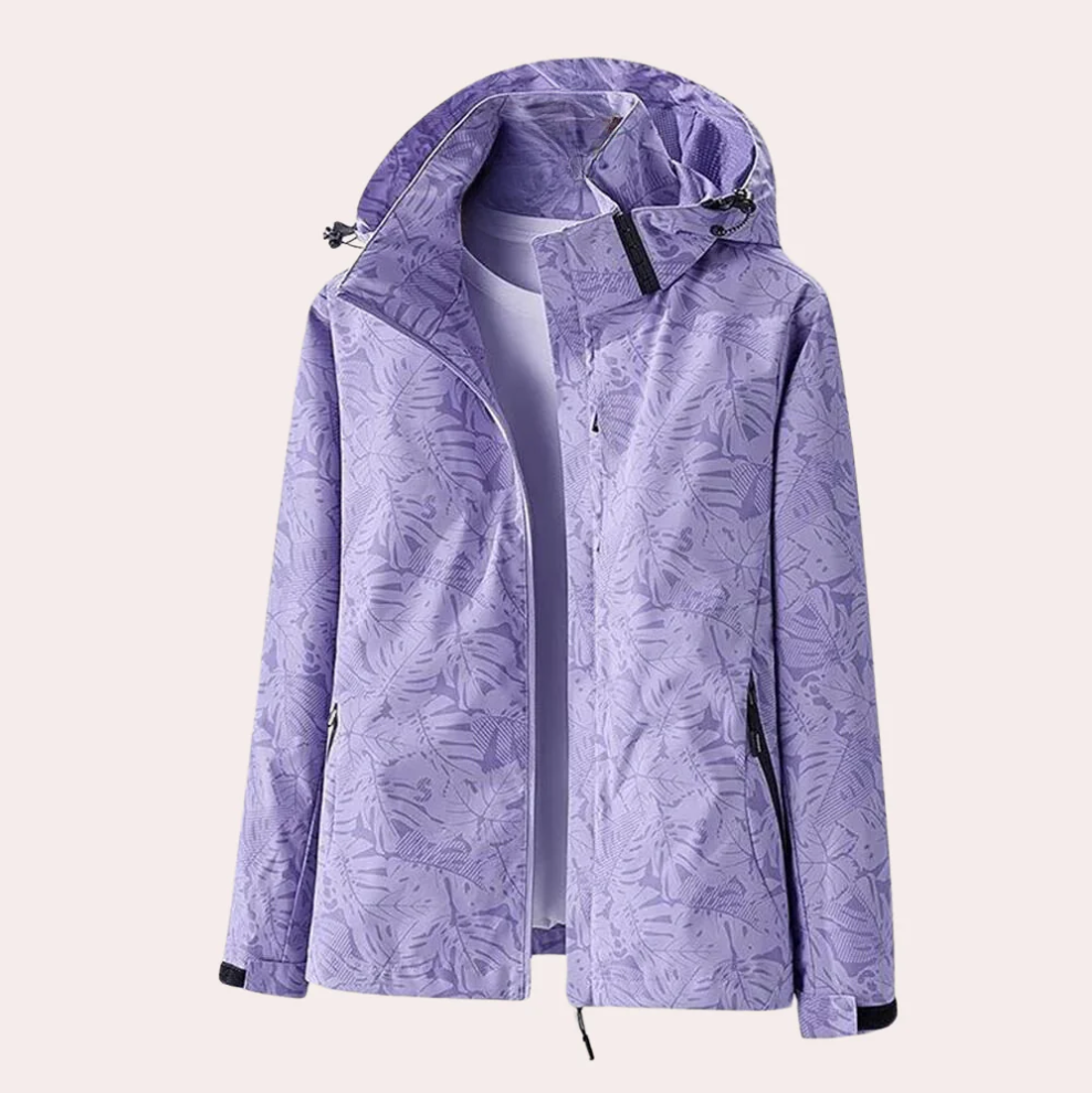 Street Wave Women's Waterproof Jacket With Weatherproof Comfort, Stylish Print, Versatile Outerwear