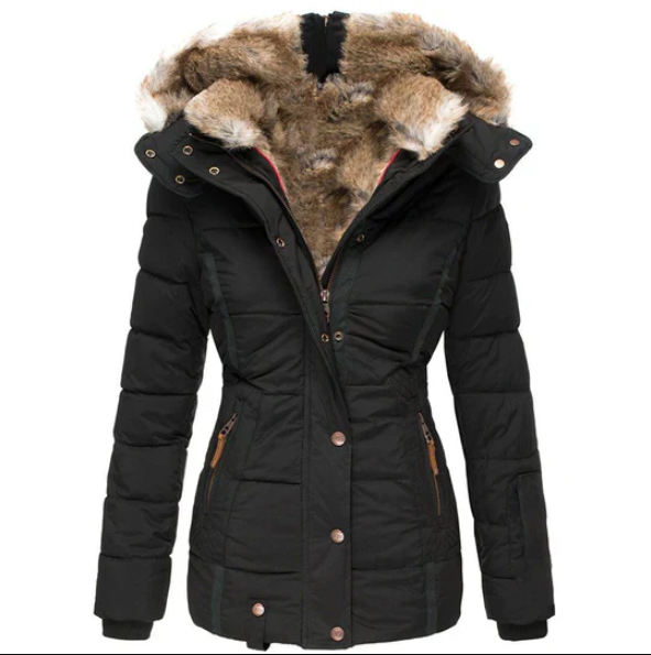 Street-Wave Tailored Winter Coat For Women With Fur Hood, Warm, Stylish Fit With Cozy Lining And Practical Pockets