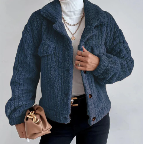 Street-wave Soft Thick Faux Fur Jacket For Cold Days Women Cozy Warmth Urban Streetwear Essential