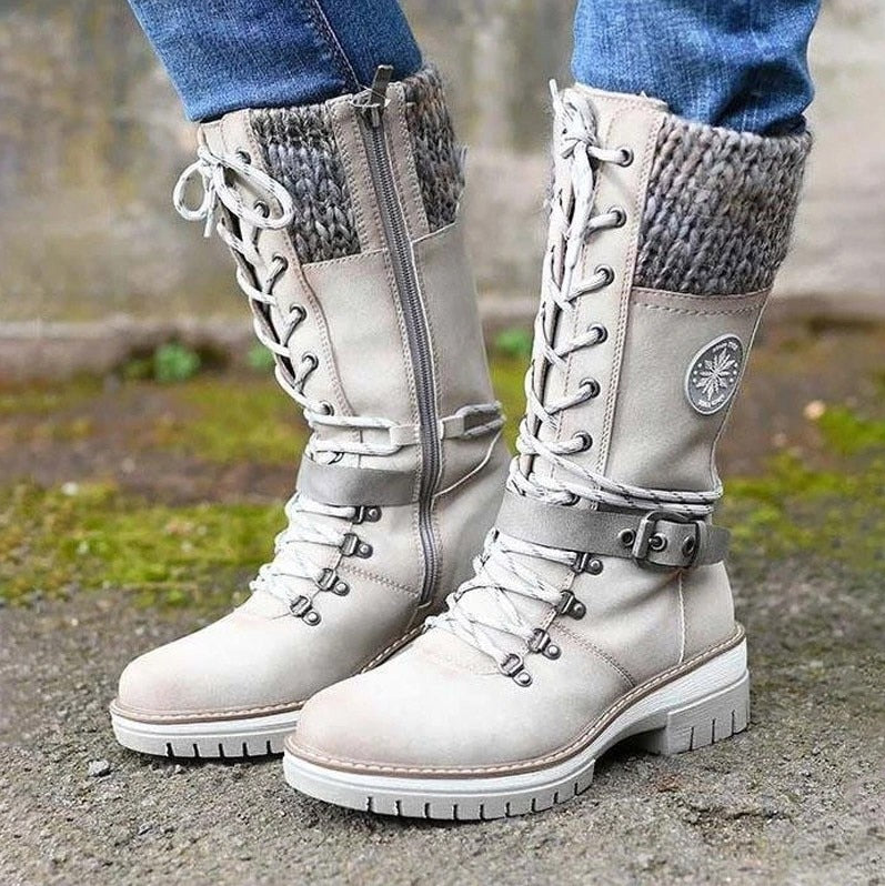 Street-Wave Leather Winter Boots For Women Eco Friendly Comfort And Modern Style
