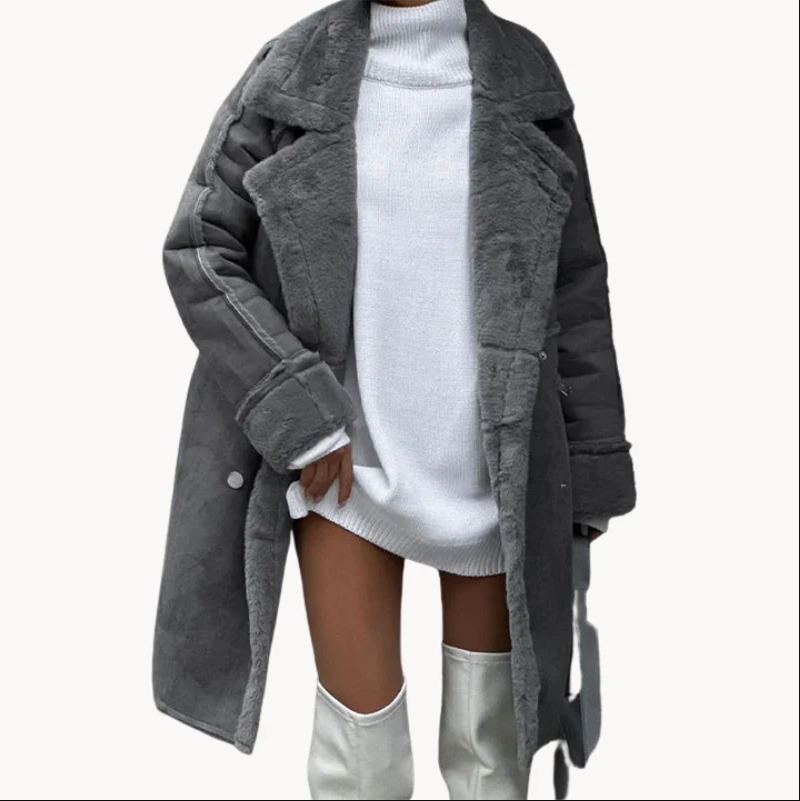 Street-Wave Women Long Coat Ultra Warmth With Elegant Silhouette For Winter Fashion Lovers