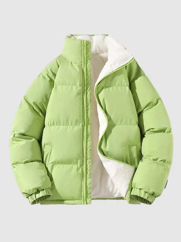 Street Wave Puffer Jacket For Women Warm Cozy Trendy Insulated Outerwear With Soft Inner Lining