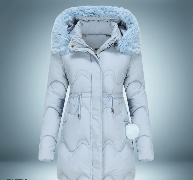 Street-wave Parka With Fur Collar For Women Vibrant Colorful Warmth And Statement Style