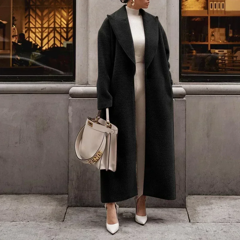 Street-Wave Lightweight Long Coat For Women Casual Elegant Outerwear With Relaxed Fit And Versatile Styling