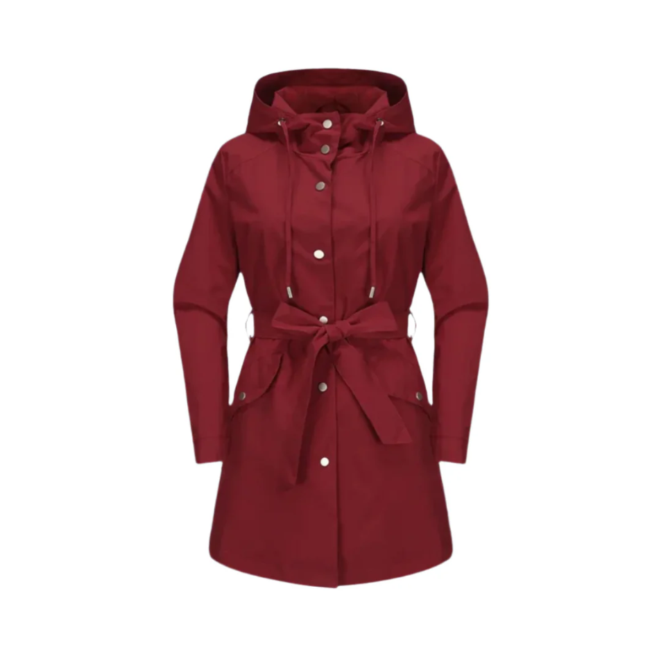 Street-wave Waterproof Timeless Trench Coat For Women With Belt And Hood Stylish Sustainable Outerwear