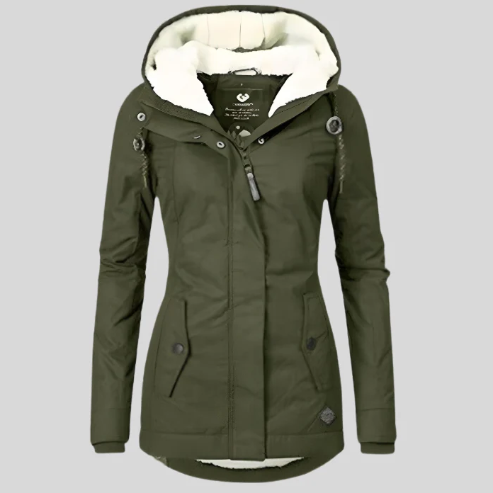 Street-Wave Waterproof Insulated Hooded Women's Jacket for Warmth, Dryness, All-Weather Urban Wear