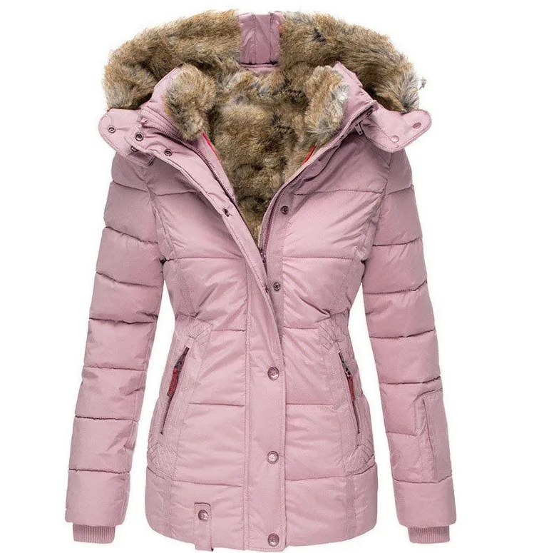 Street-Wave Women's Puffer Coat Warmth And Style Hooded Insulated Winter Jacket