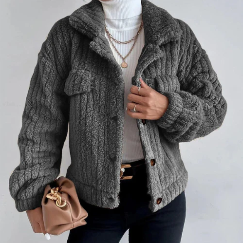 Street-wave Soft Thick Faux Fur Jacket For Cold Days Women Cozy Warmth Urban Streetwear Essential