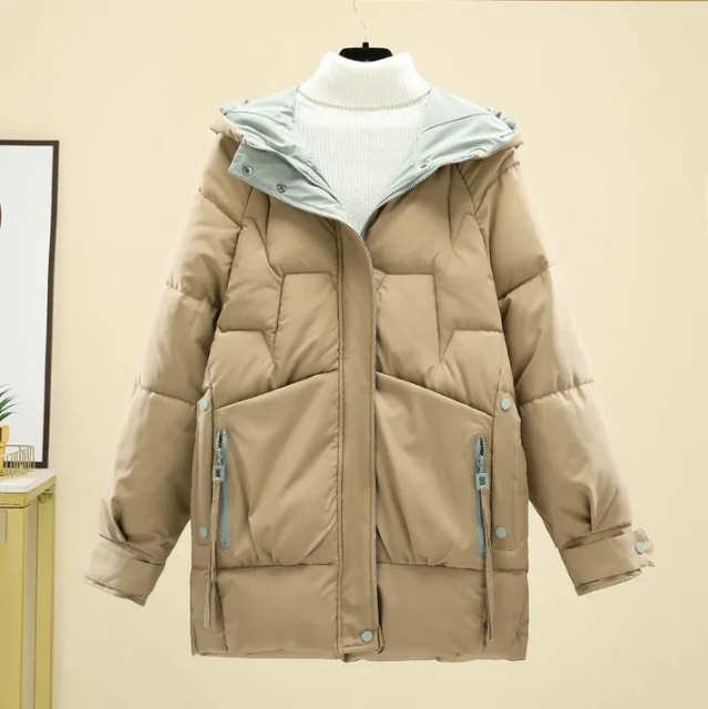 Street-Wave Hooded Puffer Jacket Laurena For Women Warm Windproof Winter Coat With Soft Lining