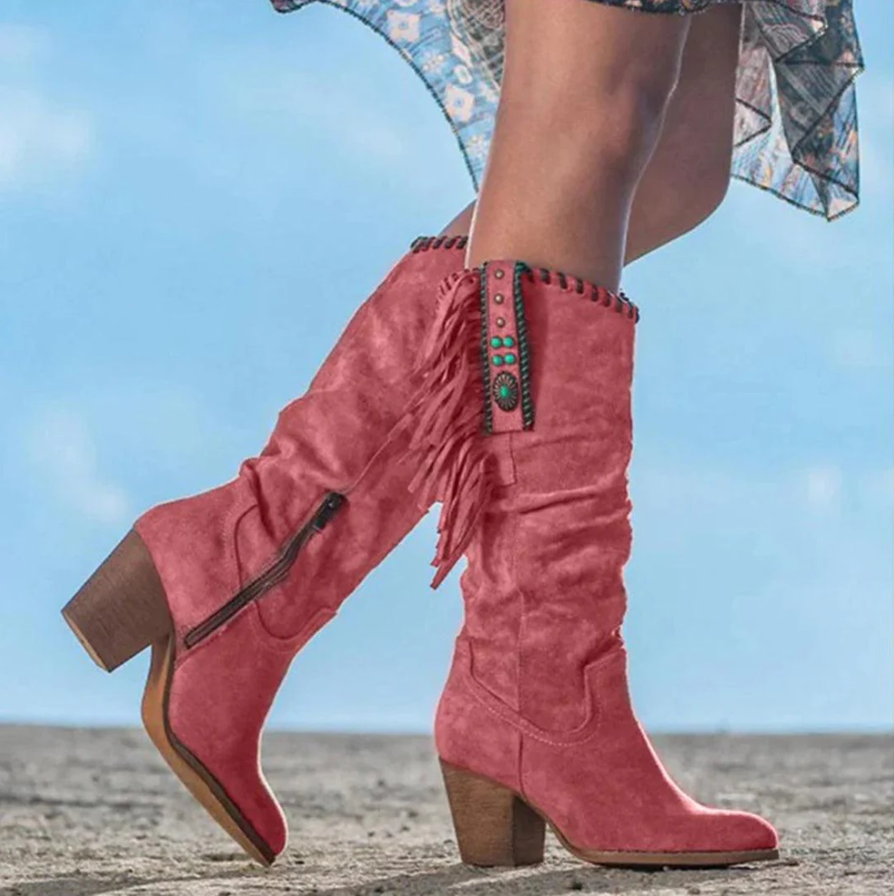 Street-wave Western Fringe Boots For Women Comfort Fit Eco Friendly Cowgirl Style