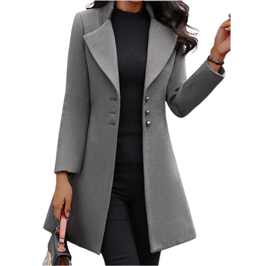 Street-Wave Ladies Black Wool Coat With Tailored Fit For Elegant Winter Wear And Office Ready Style