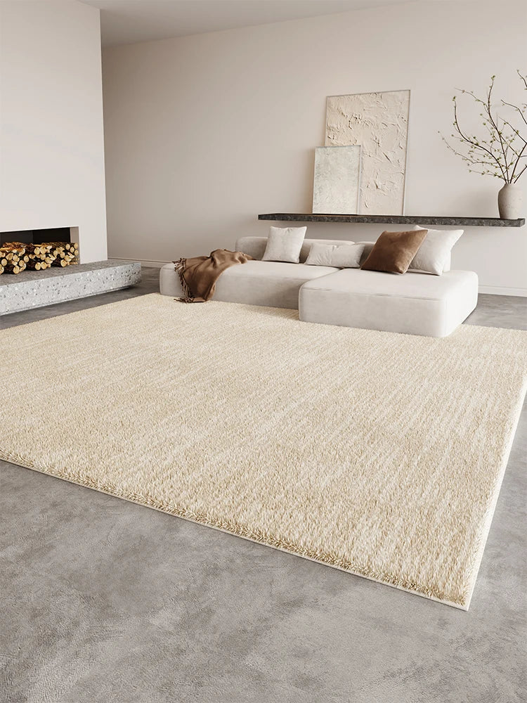 Eprolo Cream Fluffy Cloakroom Rug Non Slip Plush Homeowners