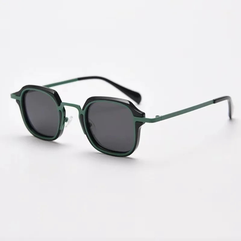 Street-Wave Maverick Punk Square Sunglasses Bold Geometric Eyewear For Men And Women UV Protection
