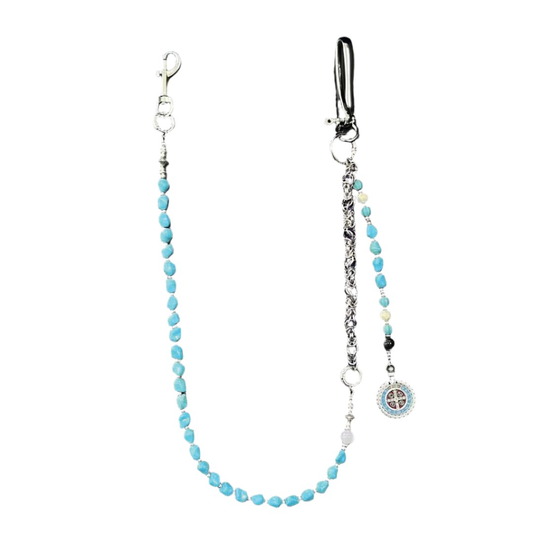 Turquoise Stone Wallet Chain - Street-Wave
