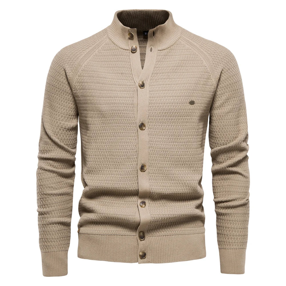 Streetwave Knitted Cardigan With Button Front For Layering Elegant Comfort For Men