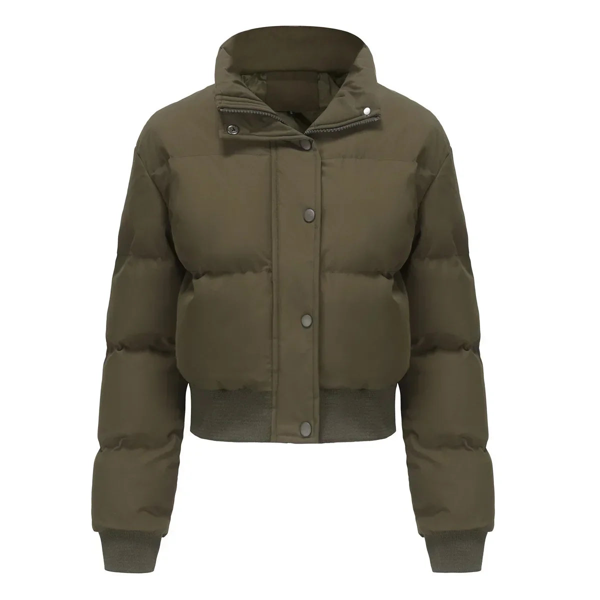 Street-Wave Winter Crop Puffer Jacket For Women Warm Insulated Comfort Fit In Cold Weather