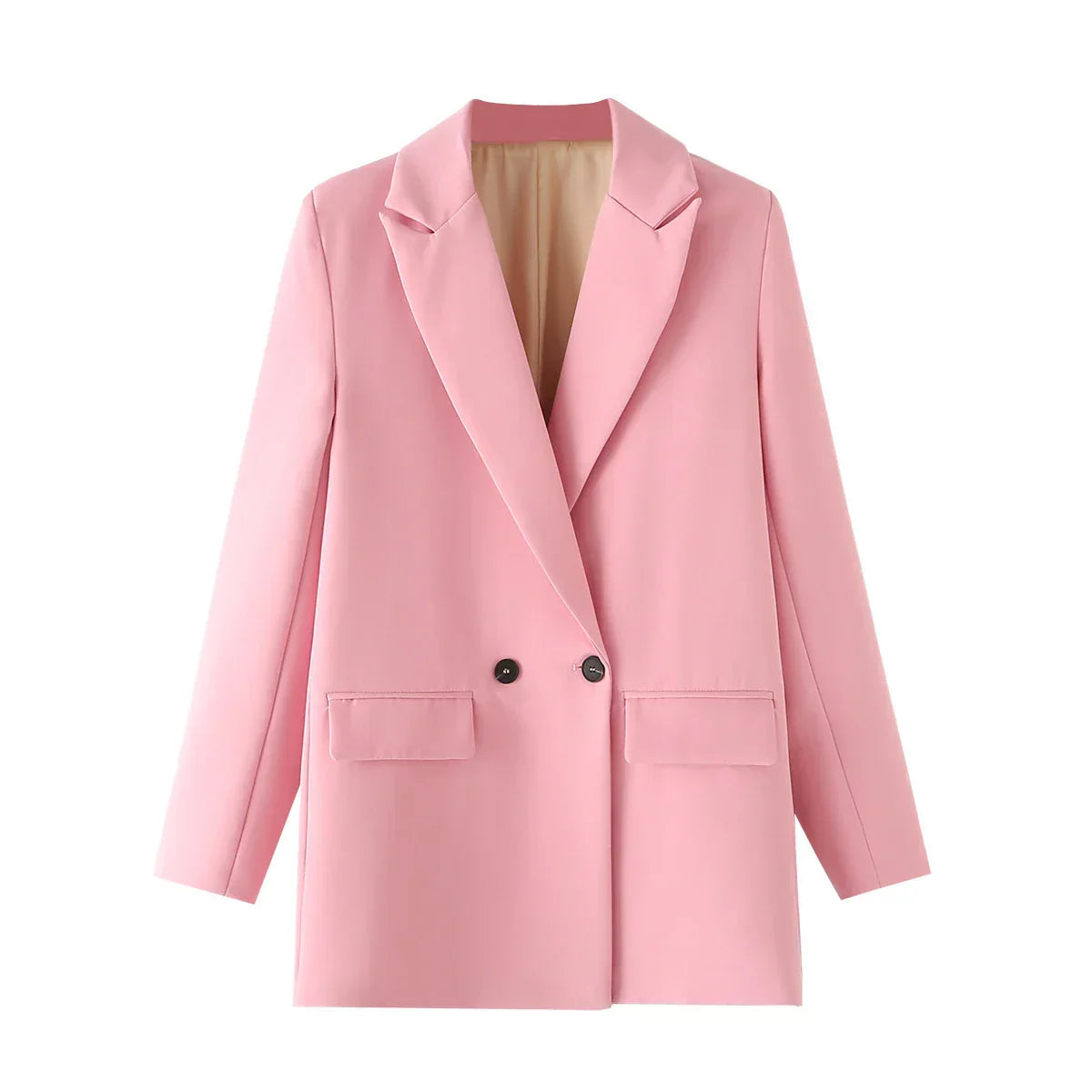 Street-Wave Blazer Coat For Modern Professionals, Timeless Elegance, Warm Polyester, Practical Pocket