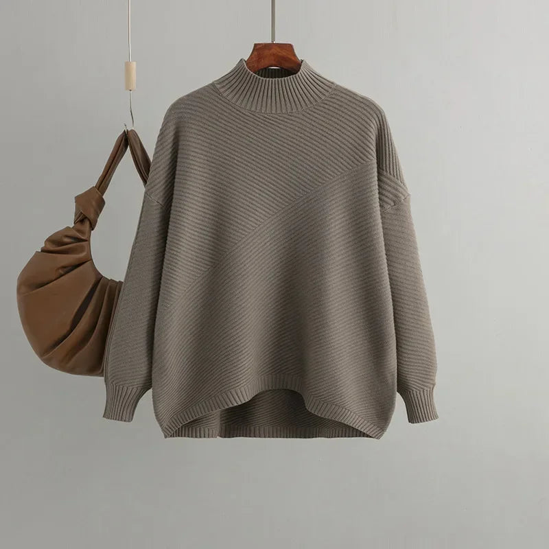 Vintage Knit Sweater Street Wave For Women Cozy Modern Fall Winter Pullover All Day Comfort