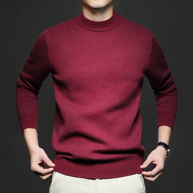 Knit Crewneck Sweater Street-wave for Men Timeless Comfort and Versatile Everyday Essential