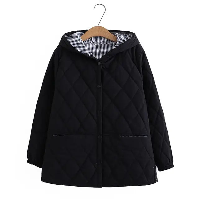 Streetwave Plus Size Cotton Winter Coat For Women Warm Cozy Quilted Jacket With Freedom Of Movement