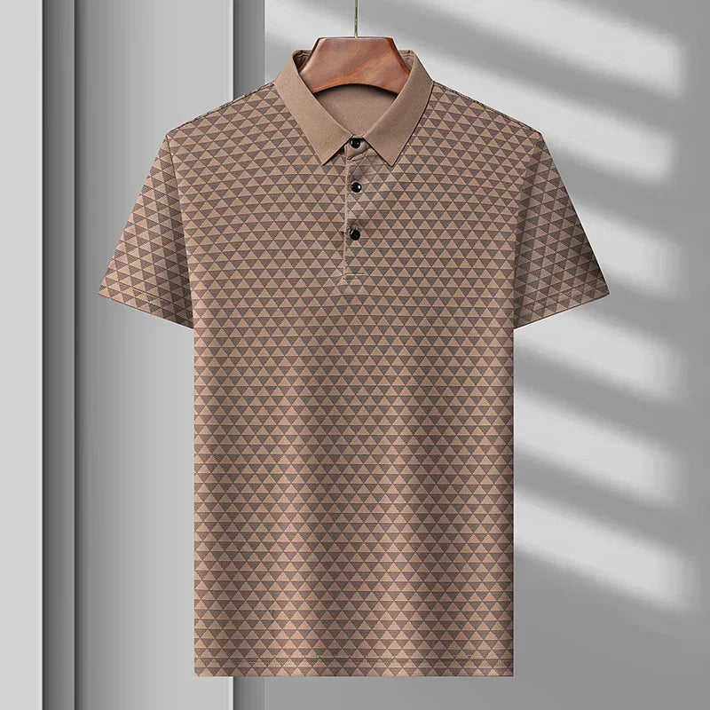 Palmer Silk Polo by Street-Wave Ice Silk Fabric Moisture Wicking Performance Polo With Striking Pattern