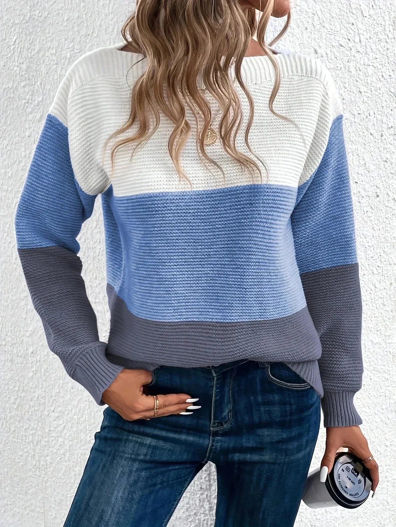Cashmere Turtleneck Sweater Fiona Color Block Street Wave For Women Warmth Style