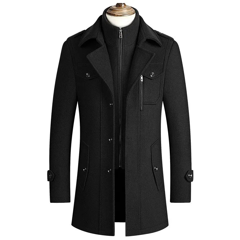 Streetwave Pure Wool Coat For Men Luxurious Soft Virgin Wool Overcoat With Timeless Style