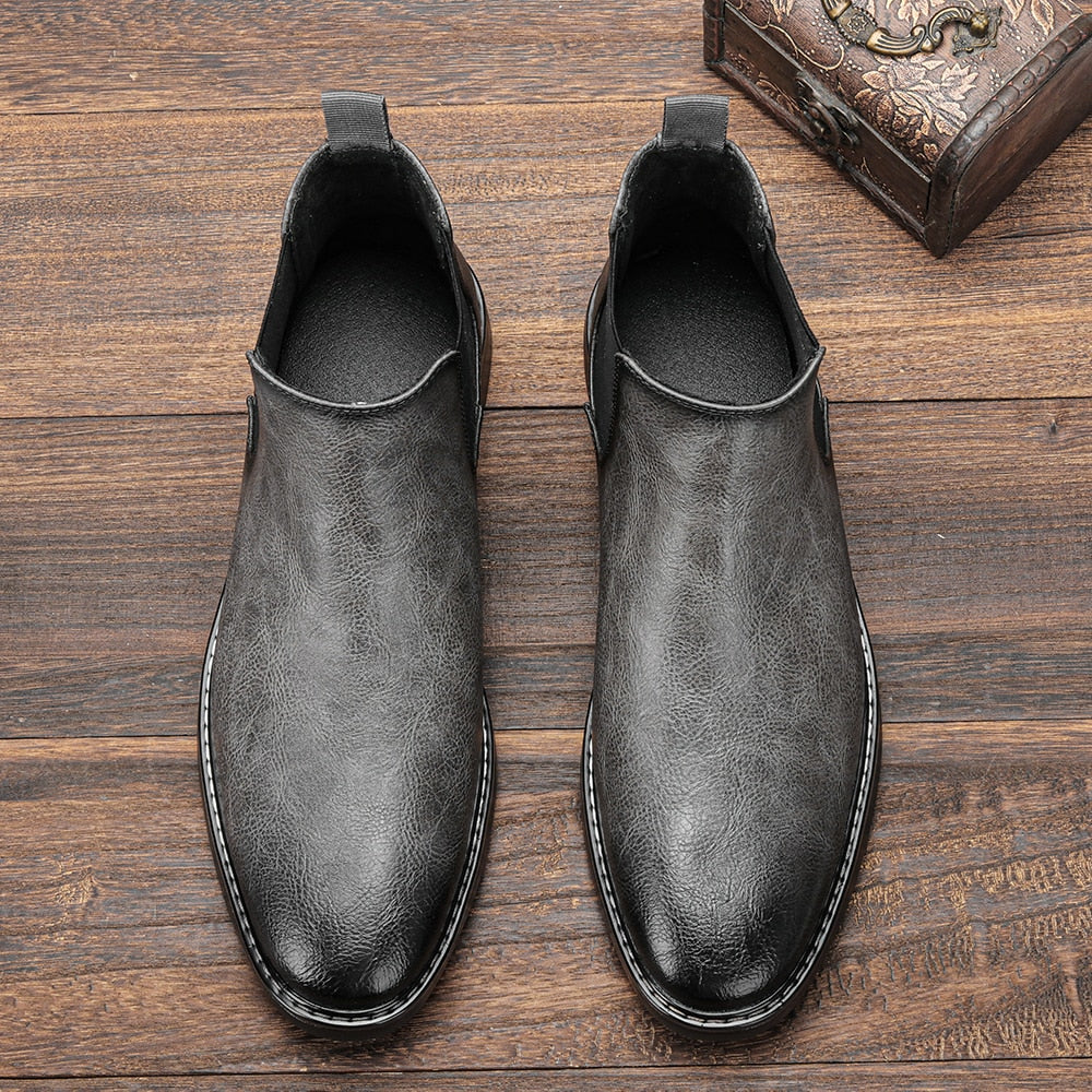 Streetwave Mens Leather Chelsea Boots Elegant Comfort Versatile For Office Or Casual Wear All Day