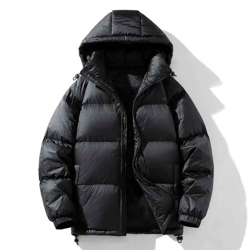 Street-Wave Henri Moreau Hooded Down Jacket With Ninety Percent Duck Down Insulation For Cold Weather