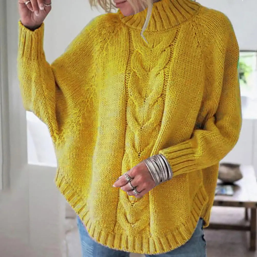 Street-wave Cable Knit Sweater For Women Cozy Chunky Pullover Warm Soft Comfort And Style