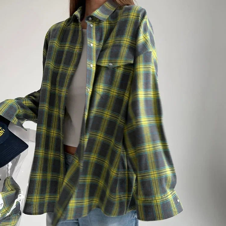 Street-wave Classic Plaid Flannel Shirt Cotton Soft Comfort Timeless Everyday Essential for Men and Women
