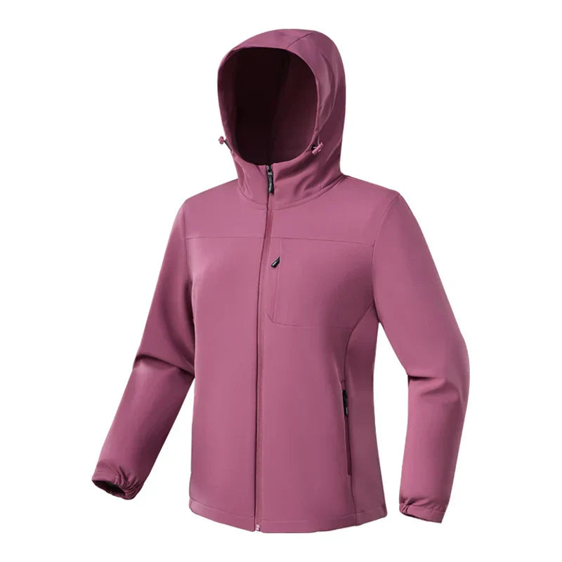 Street-Wave Hooded Softshell Jacket For All-Weather Comfort Zip Front For Outdoor Enthusiasts