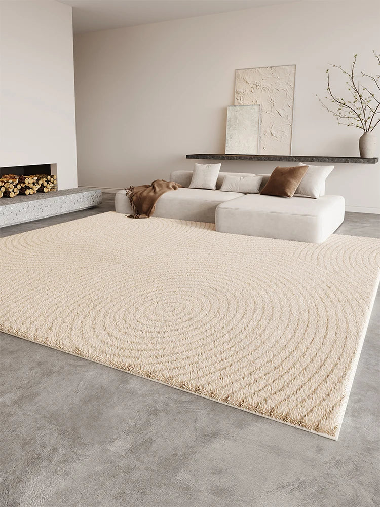 Eprolo Cream Fluffy Cloakroom Rug Non Slip Plush Homeowners