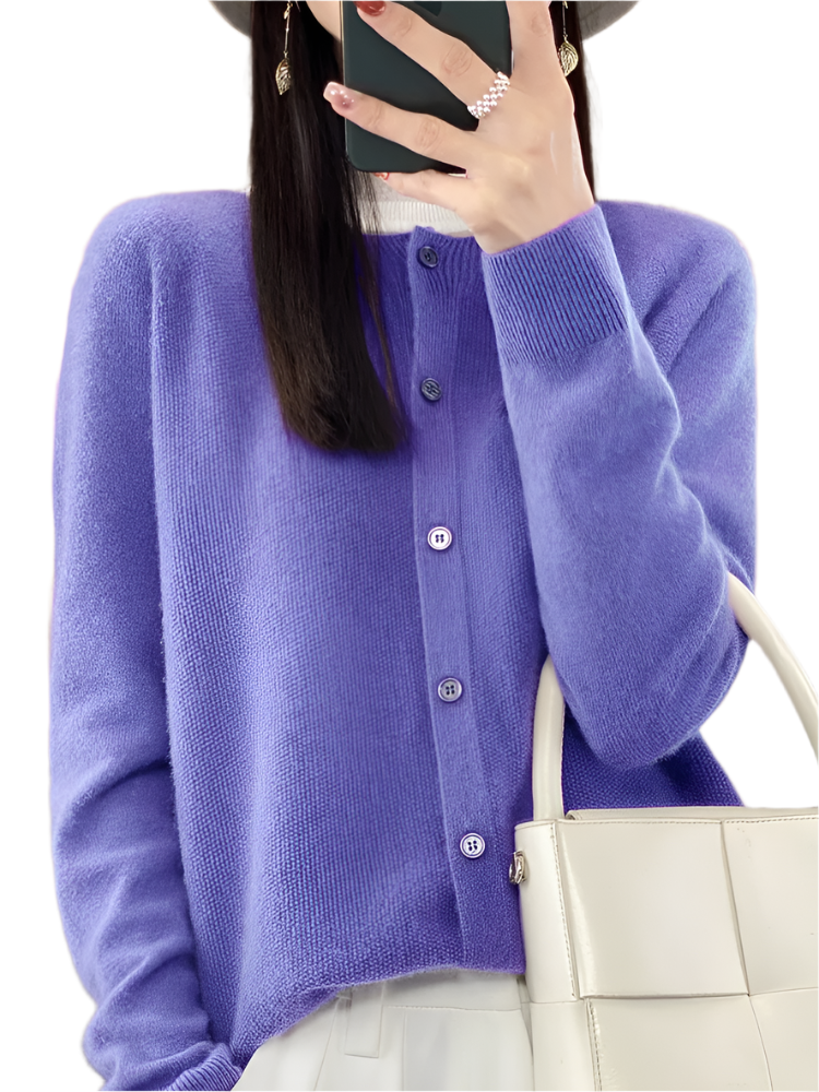 Street-Wave Women Knit Cardigan Jacket Warm Cozy Premium Materials Button Front Winter Essential