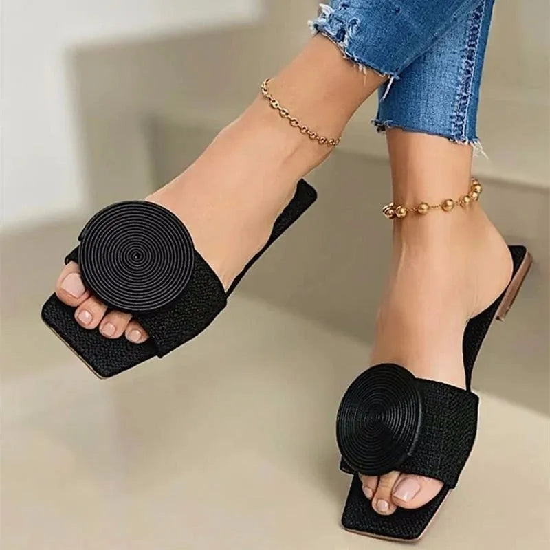Women's Woven Sandals with Adjustable Straps and Open Toe