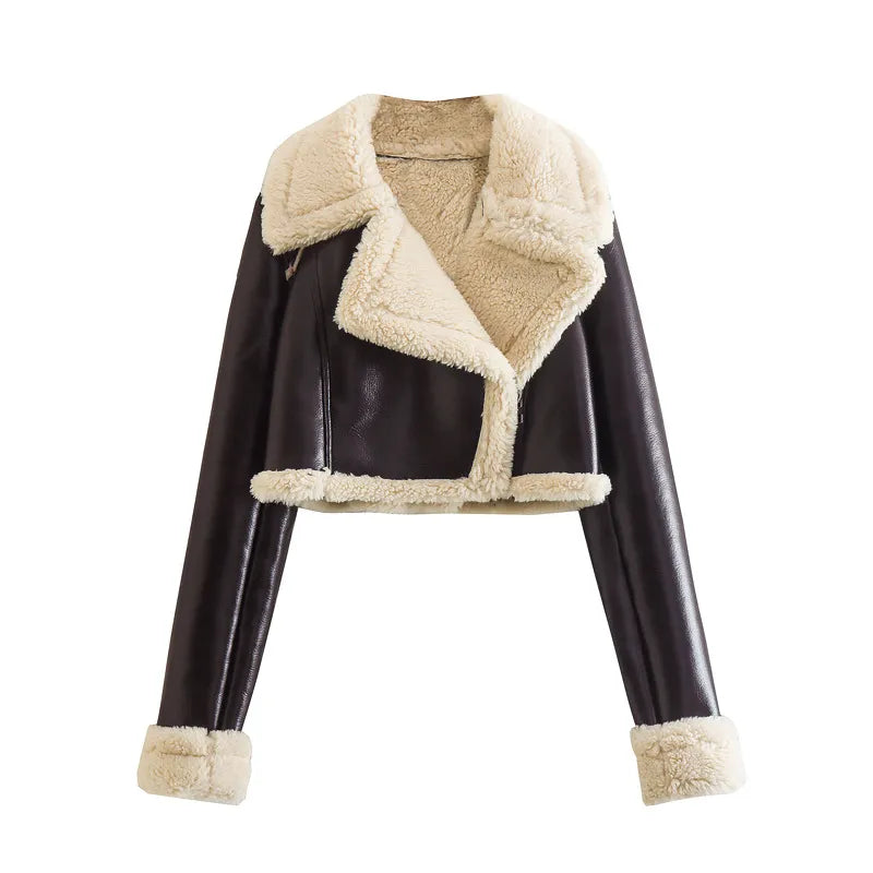 Street-Wave Reversible Jacket For Women With Cozy Shearling Lining For All Winter Days