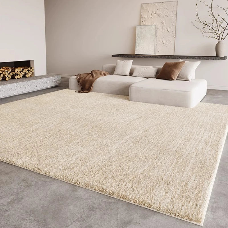 Eprolo Cream Fluffy Cloakroom Rug Non Slip Plush Homeowners