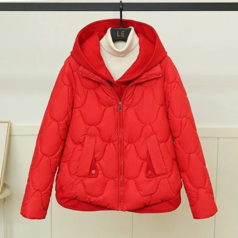 Street-wave Women Hooded Puffer Jacket Cozy Insulated Warmth For Cold Weather Everyday