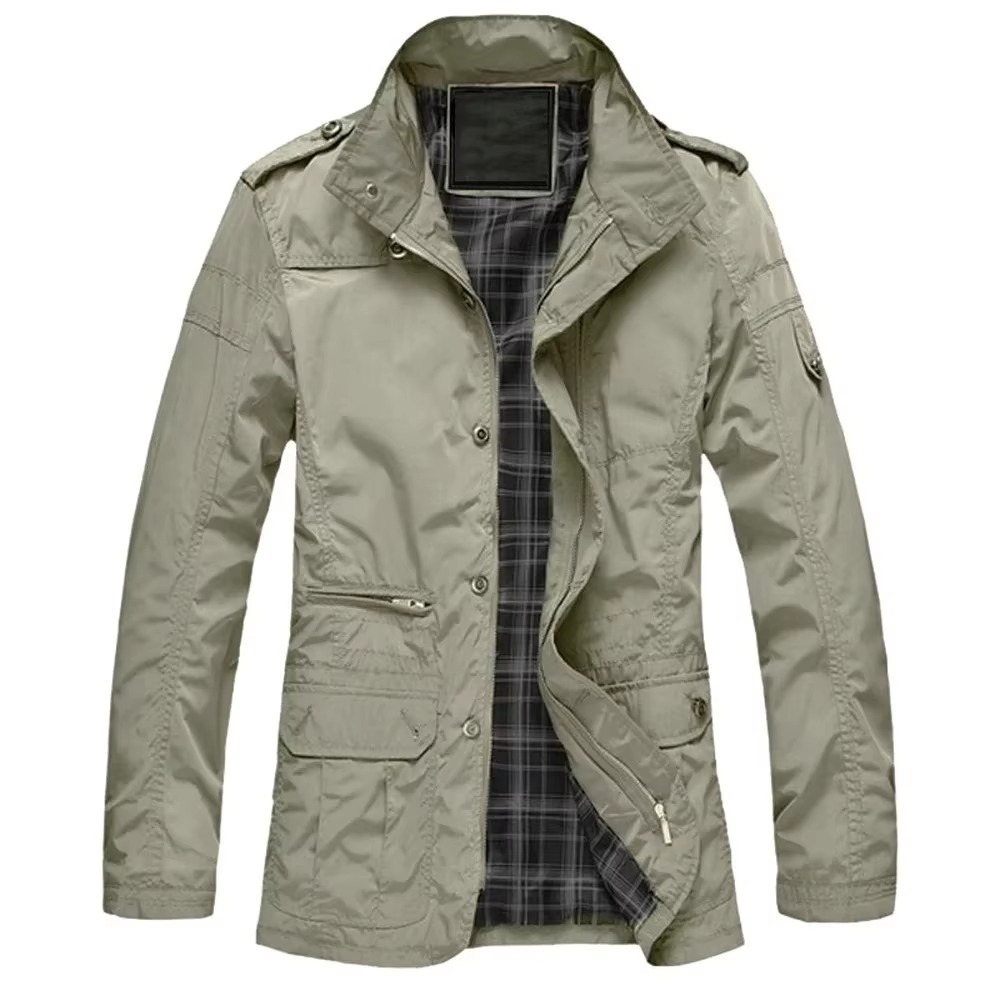 Street-Wave Men's Big and Tall Lightweight Windbreaker Parka for Spring and Fall Comfort