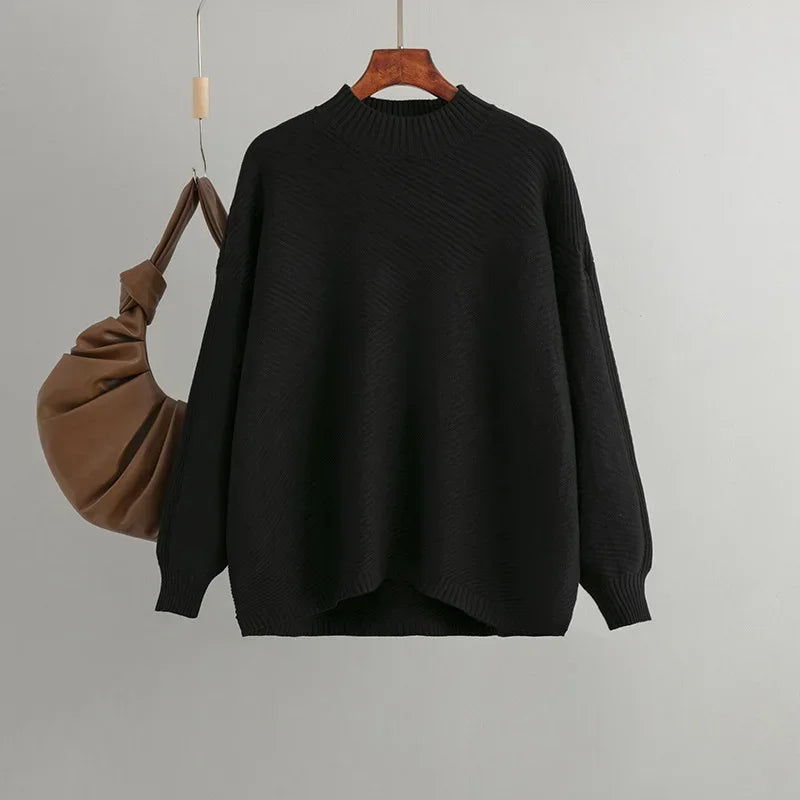 Vintage Knit Sweater Street Wave For Women Cozy Modern Fall Winter Pullover All Day Comfort