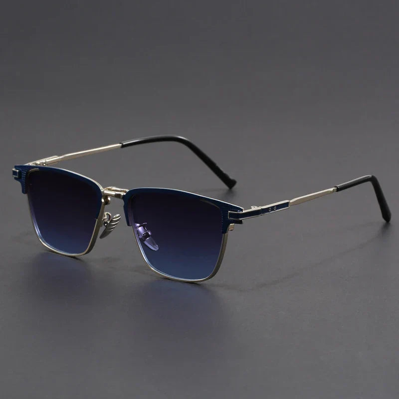 Voltage Polarized Titanium Sunglasses by Street-Wave Ultra Lightweight Half Frame with Glare Free Lenses