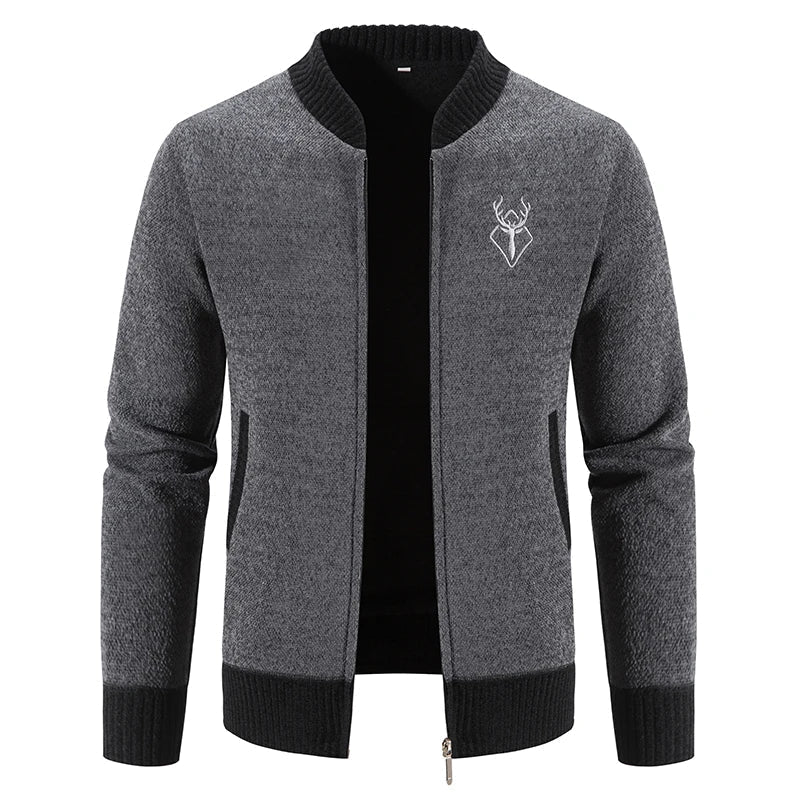 Street-Wave Men's Knit Jacket From Premium Yarn Soft Warm Comfort for Everyday Office and Casual Wear