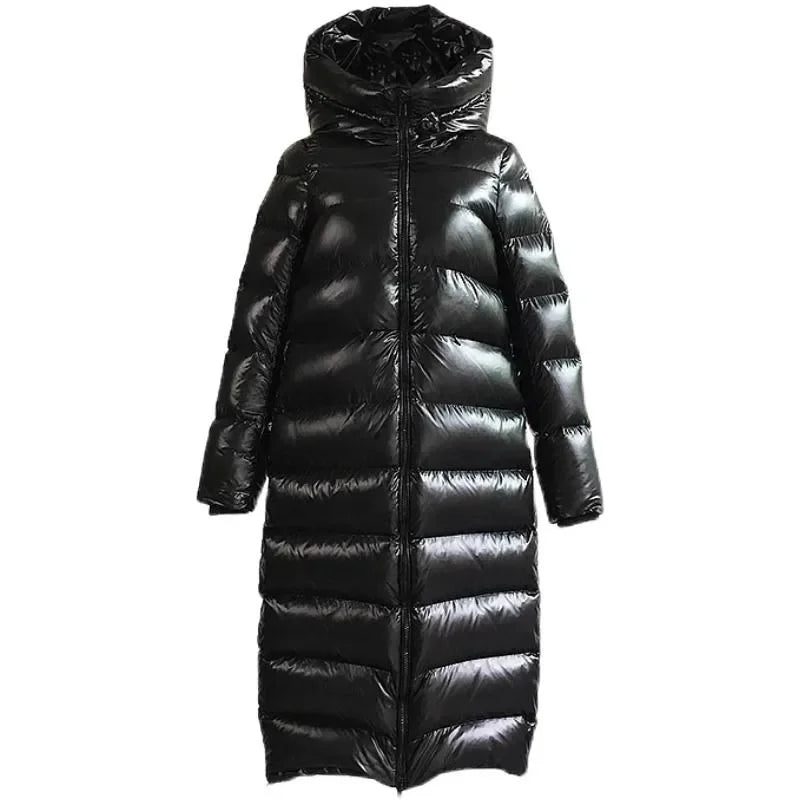 Street-wave Women's Hooded Down Jacket Long Puffer Coat - UltraWarm Winter Outerwear for Women