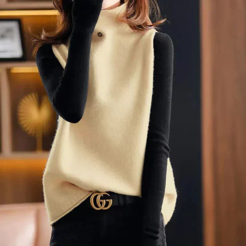 Street-Wave Loose Turtleneck Jacket Women Cozy Chic Knit Top For Everyday Wear Versatile Essential