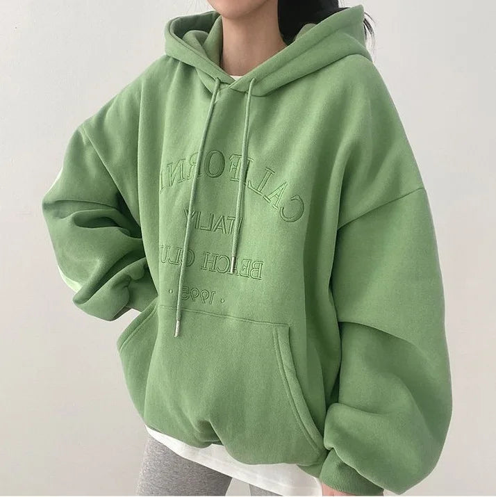 Oversized Hoodie For Women With Embroidery By Street-wave Cozy Comfortable Everyday Wear