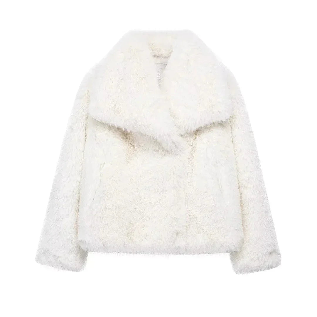Street-Wave Are My Dawn Faux Fur Jacket For Women Cozy Comfort And Trendy Urban Style