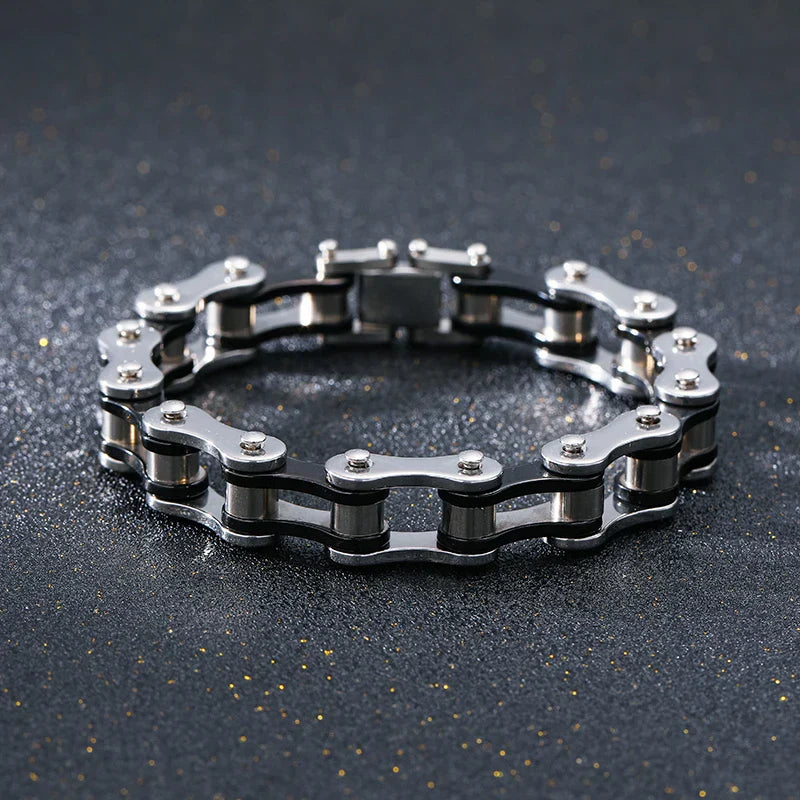 Street-Wave Motoclyde Stainless Steel Bracelet For Men Motorcycle Inspired Durable Jewelry Accessory