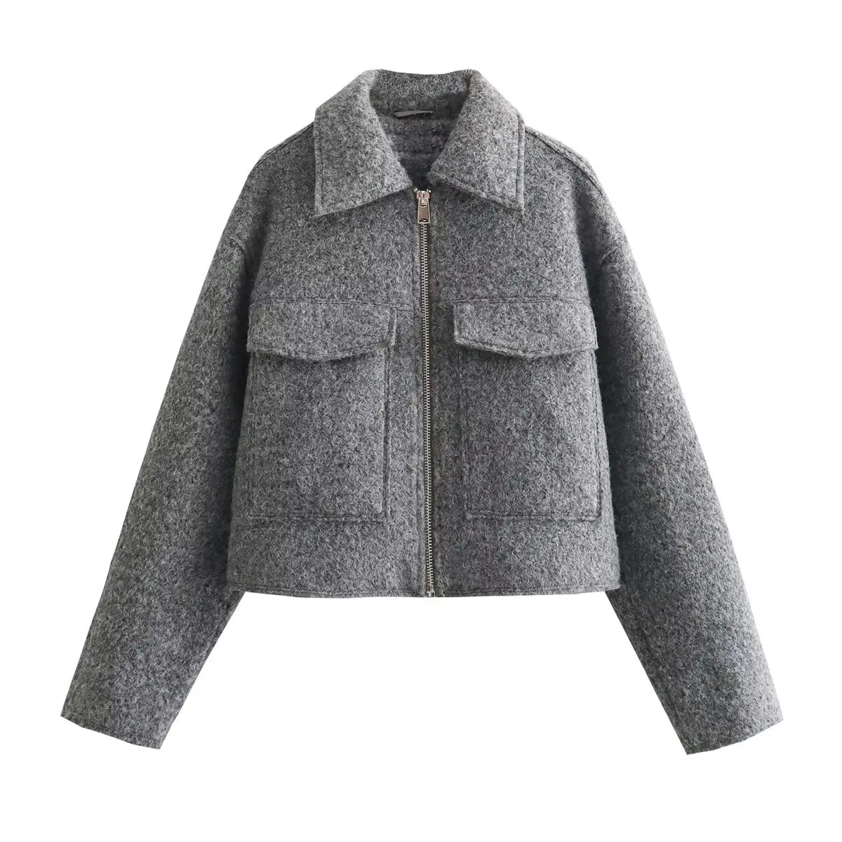 Street Wave Here With Me Jacket For Women Cozy Warmth In Minimalist Polyester For Everyday City Wear