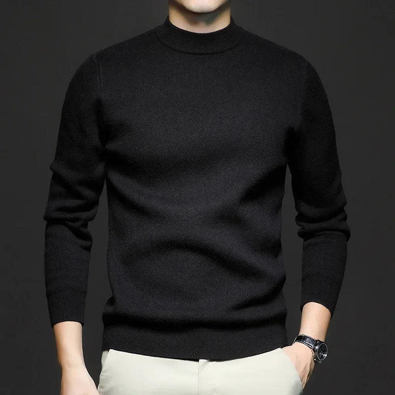 Knit Crewneck Sweater Street-wave for Men Timeless Comfort and Versatile Everyday Essential