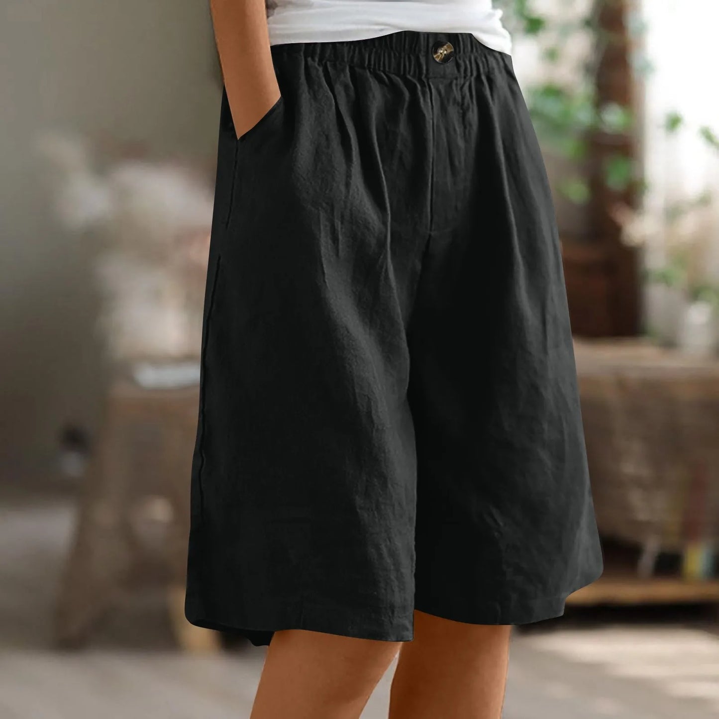 Street-wave Cotton Linen Wide Leg Pants for Women Premium Everyday All Day Comfort